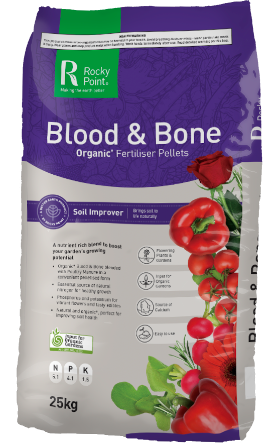 Fertiliser - Blood and Bone Fertiliser Pellet - 25kg
