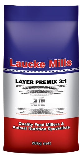 Laucke Layers Premix 3:1 20kg - Poultry Food